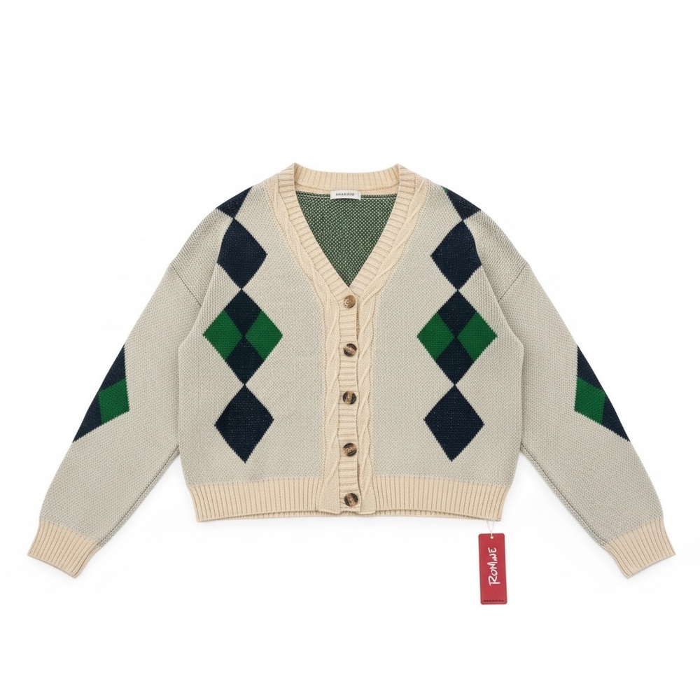 ROMWE Women’s Cream Acrylic Sweater size Large NWT